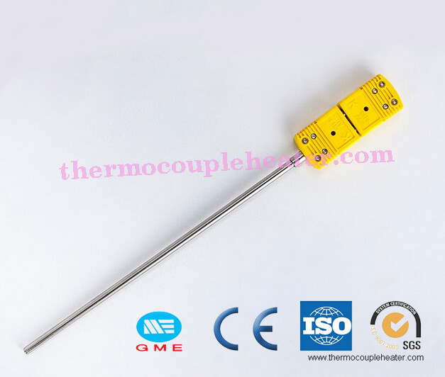 K/J type Needle Shape Pin Sharp Probe Thermocouple RTD with mini / standard Plug