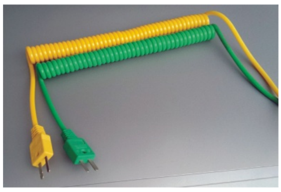 Thermoelement-Stecker-Art K mit Zugfeder-Kabel