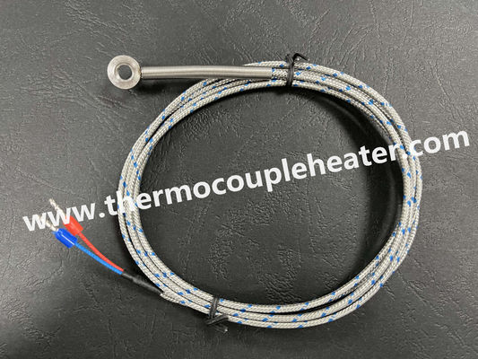Thermoelement-Sensor mit Ring-Terminal und Edelstahl-Schildkabel