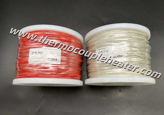Thermoelementkabel aus Glasfaser Typ J isoliert positiv und negativ