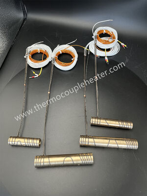 Hot Runner Brass Coil Heater with Type J Thermocouple - Electric Industrial Nozzle Enclosed Heating Element