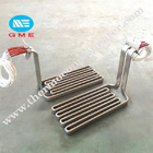 Flat tube heating element for deep fryer heating equipment