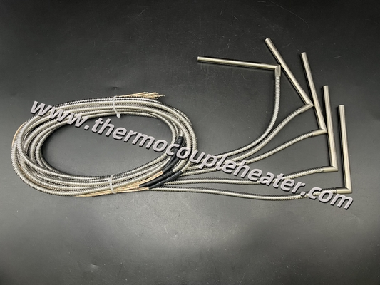 Industrial Cartridge Heaters L-shape Cable With Steel Hose Protection