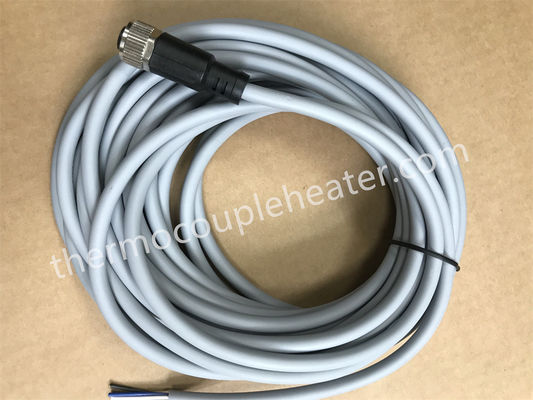 M12 barrel 5-pin male axial connection, female with connecting cable