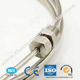 Armour Thermocouple RTD K J Type Sheath Temperature Sensor With Big Thermocouple Head