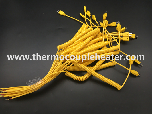 Thermoelement-Stecker-Art K mit Zugfeder-Kabel