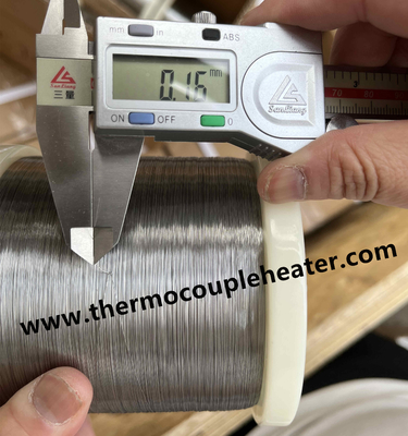 Hochfestigkeitsdraht aus Legierung 0Cr25Al5 Dünner Runddraht Durchmesser 0,15 mm 80 Ohm/Meter