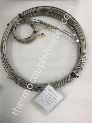 Edelstahl umhüllte Art sondenartiges Thermoelement Durchmessers 1.0mm 1.5mm 3.0mm 6.0mm K/j/n