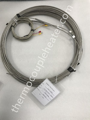 Edelstahl umhüllte Art sondenartiges Thermoelement Durchmessers 1.0mm 1.5mm 3.0mm 6.0mm K/j/n