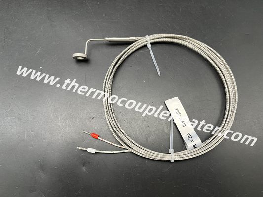 Anpassungsgeschütztes rechtwinkliges Panzerthermoelement mit Ringterminal Typ J