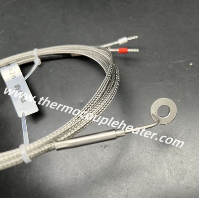 Anpassungsgeschütztes rechtwinkliges Panzerthermoelement mit Ringterminal Typ J