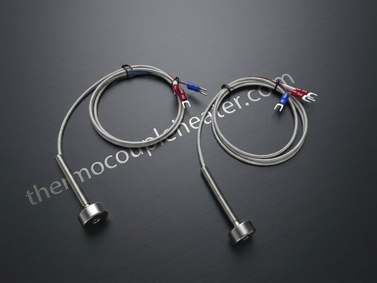PT100 Magnetischer Oberflächen-Temperatursensor mit Metallgeflechtleitung [-50...450°C]