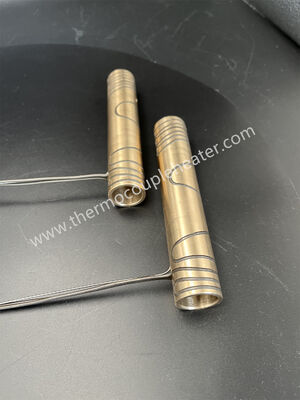Hot Runner Brass Coil Heater with Type J Thermocouple - Electric Industrial Nozzle Enclosed Heating Element