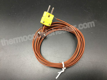 Schreiben Sie k-Thermoelement FTE mit Miniaturmann2 Pin-Verbindungsstück-PTFEkabel