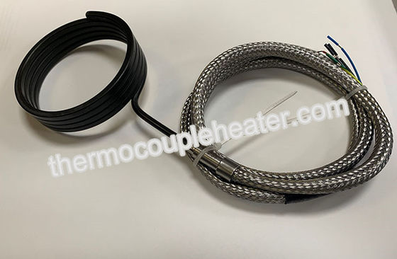 Eingebaute Spulen-Heizungen des Thermoelement-750℃ mit umsponnener Schutzhülle SS