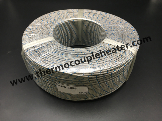Isolierungs-Thermoelement-Erweiterungs-Kabel des Fiberglas-24AWG mit Edelstahl-Masche