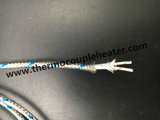 Isolierungs-Thermoelement-Erweiterungs-Kabel des Fiberglas-24AWG mit Edelstahl-Masche