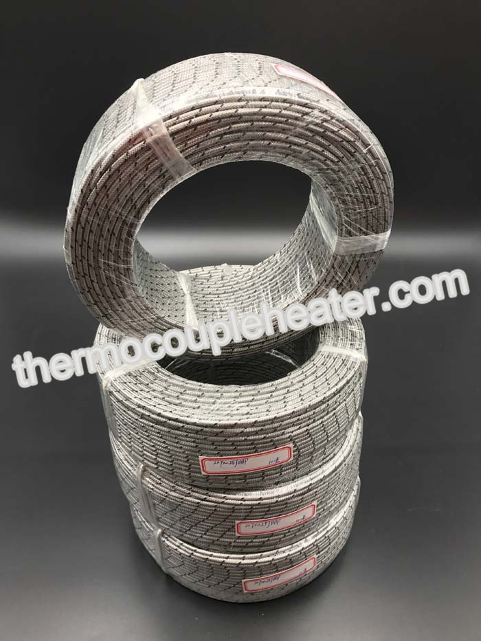 3 x 19 x 0.18 PT 100 Sheath Nickel Plated Copper Braided Wire Inner Fiberglass Insulation Outer