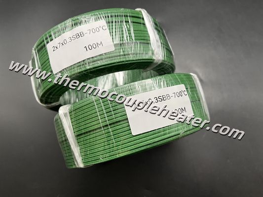 Thermoelementkompensationskabel Typ S Spezialdämmung aus Glasfaser Temperaturbeständigkeit 700°C