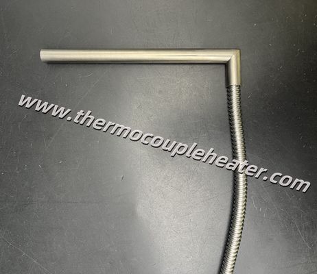 Industrie-Kartuschenheizungen L-förmiges Kabel mit Stahlschlauchschutz