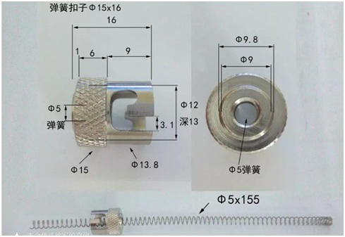 Gefederter Temperaturfühler zerteilt einzelne/Doppelt-Schlitz-Bajonett-Kappe für Thermoelement